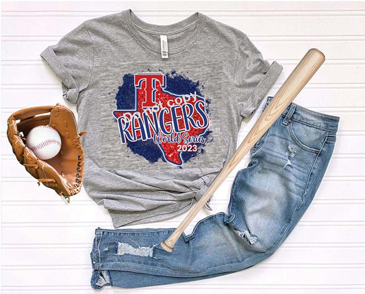 Rangers with glitter texas DTF Transfer