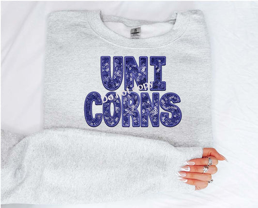 Unicorns Faux sequin DTF TRANSFER