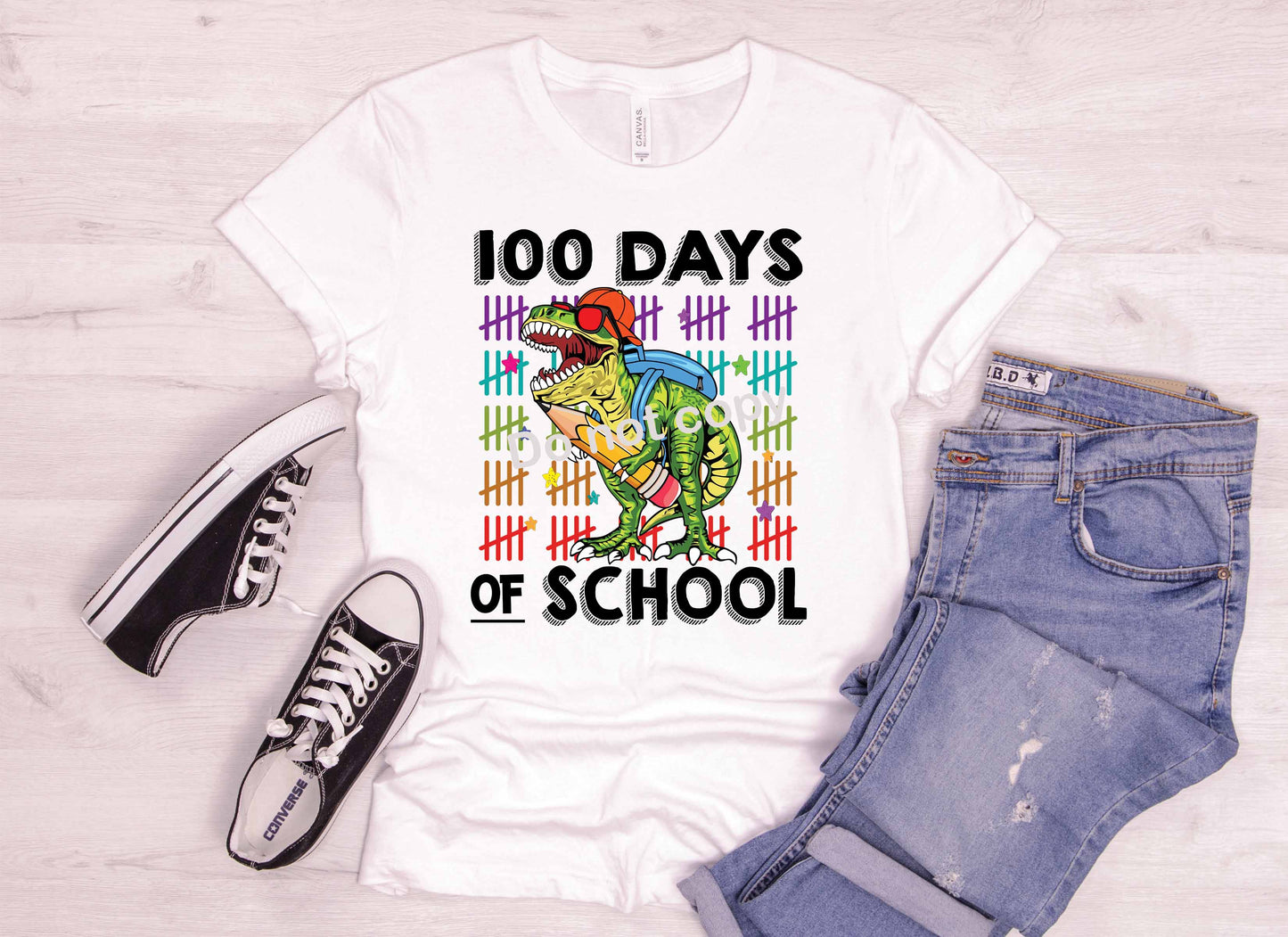 100 days of school Trex DTF TRANSFER