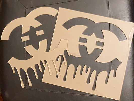 1/8" Acrylic Stencil inspired Dripping CC