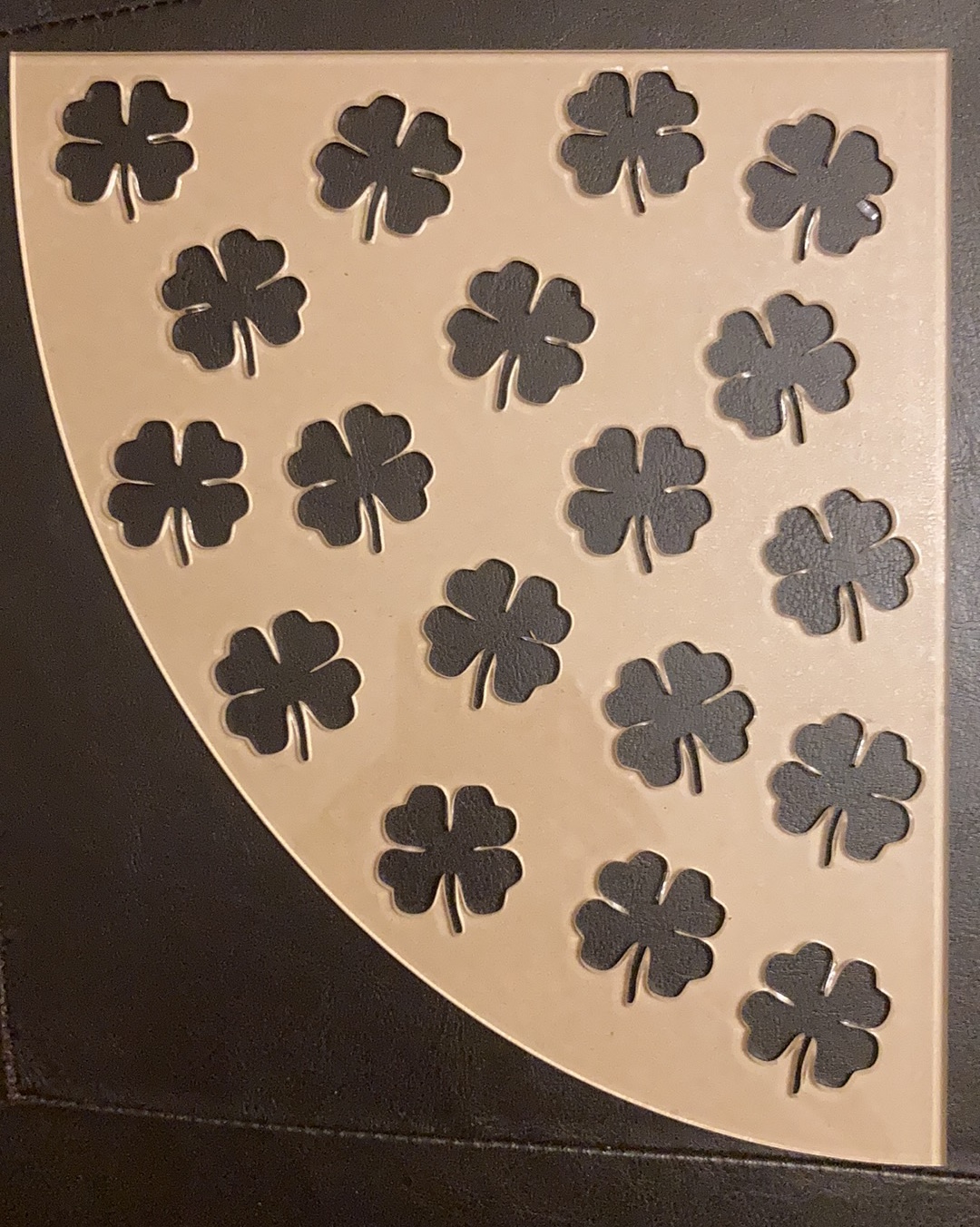 1/8" Acrylic Stencil Sleeve Clover