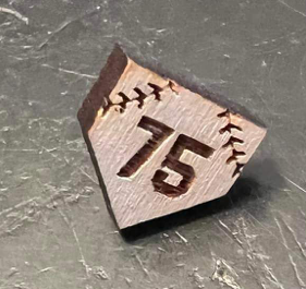 Sterling Silver Wood Diamond plate with customized Number Earrings