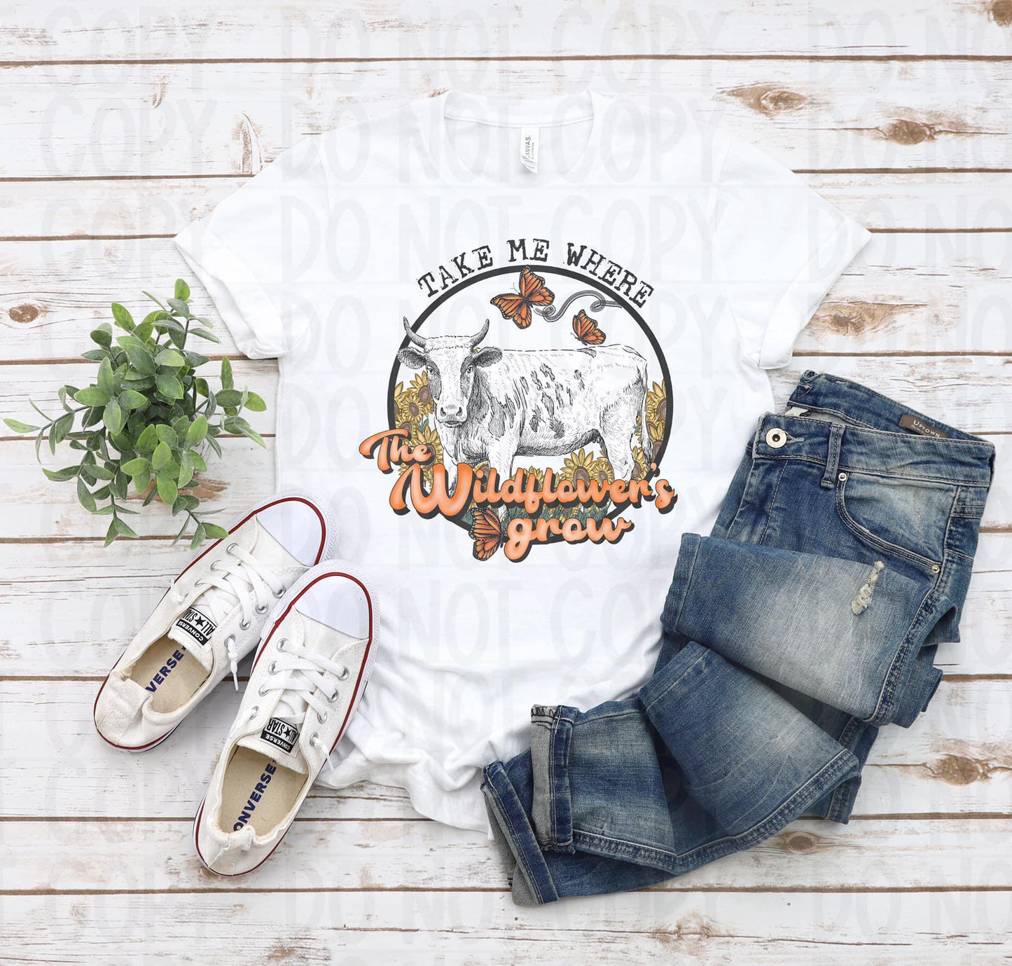 Take me where the wildflower grows DTF Transfer