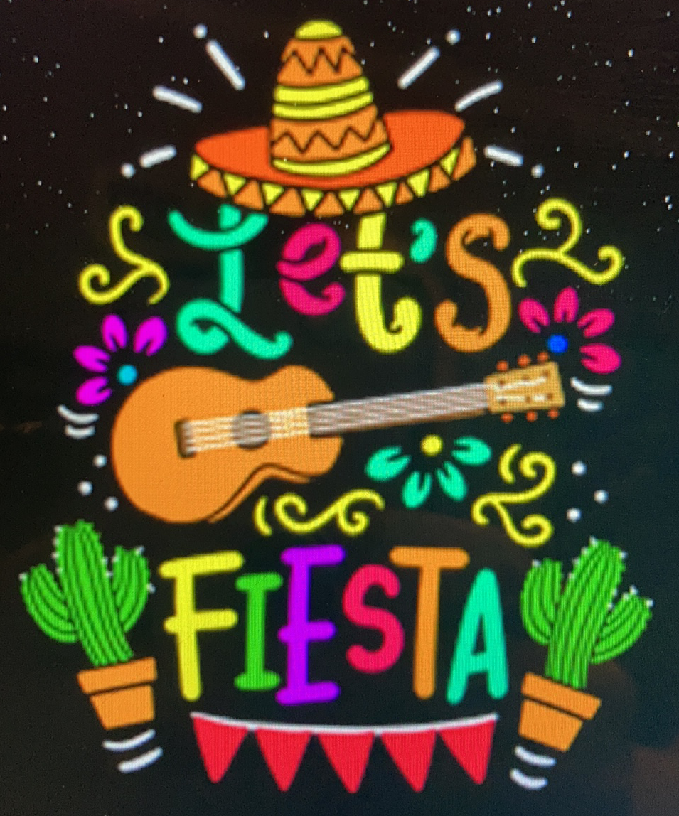 Cinco de Mayo Lets Fiesta with guitar ver 1 DTF Transfer