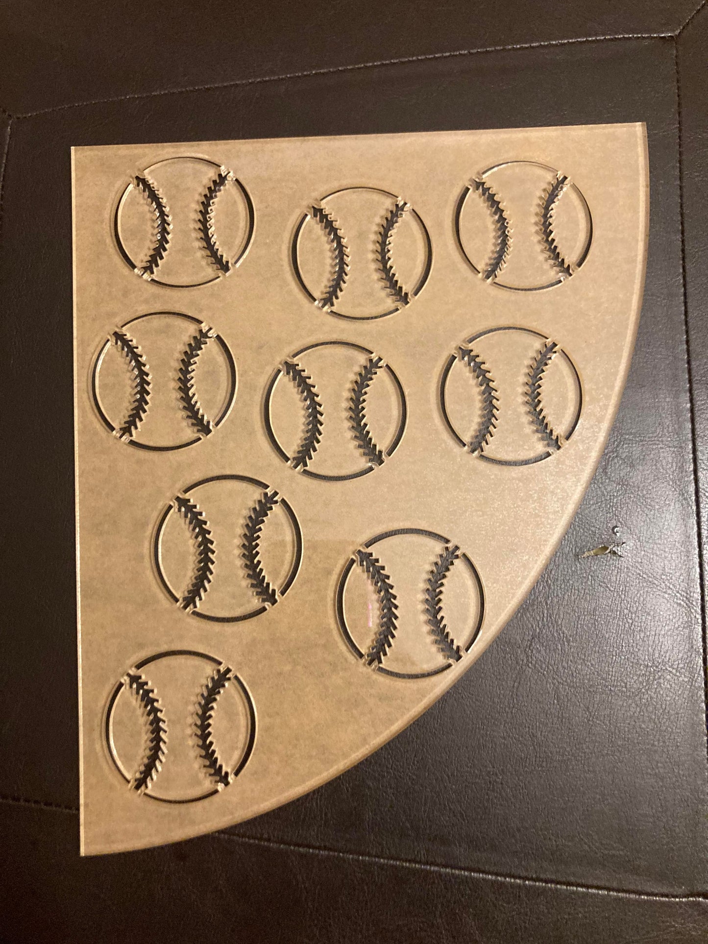 1/8" Acrylic Stencil all baseball sleeve