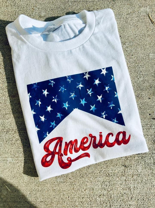 4th of July America with stars DTF Transfer