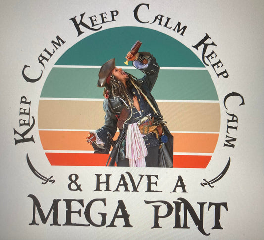 Johnny Depp Keep calm DTF Transfer