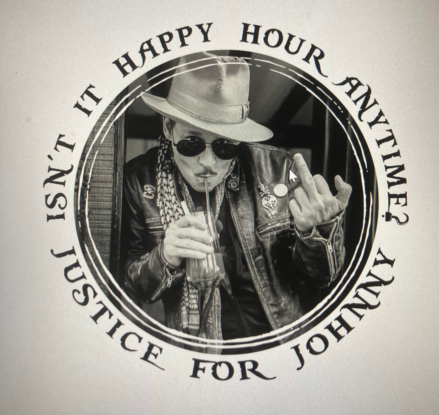Johnny Depp Justice for DTF Transfer