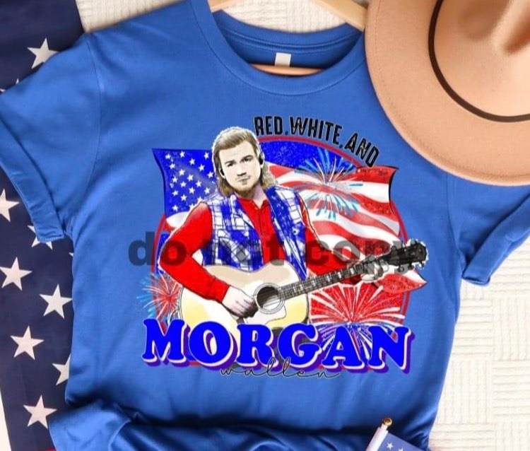 Morgan Wallen Red white and blue DTF Transfer