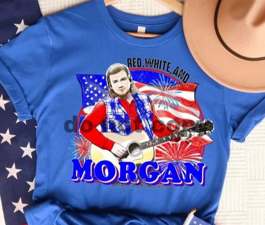Morgan Wallen Red white and blue DTF Transfer