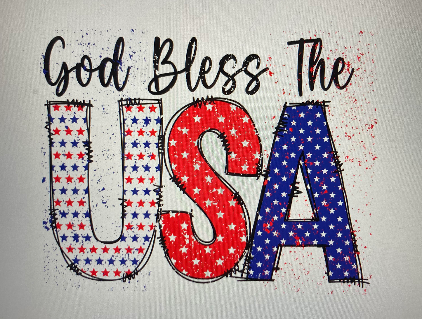 4th of July God bless the USA DTF Transfer
