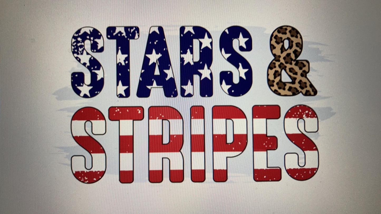 4th of July Stars and Stripes  DTF Transfer