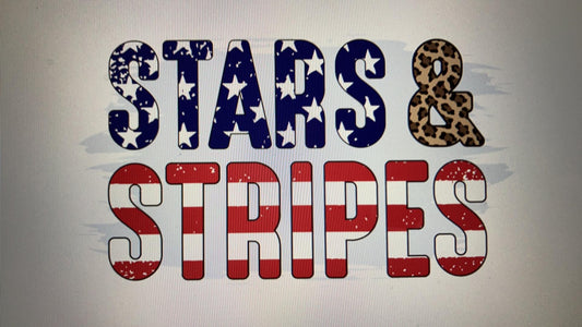 4th of July Stars and Stripes  DTF Transfer
