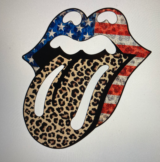 4th of July Flag lips DTF Transfer