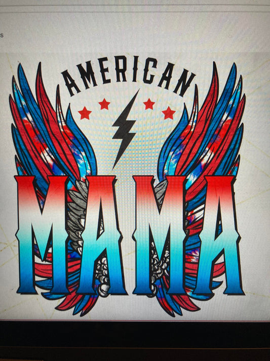 4th of July American Mama DTF Transfer