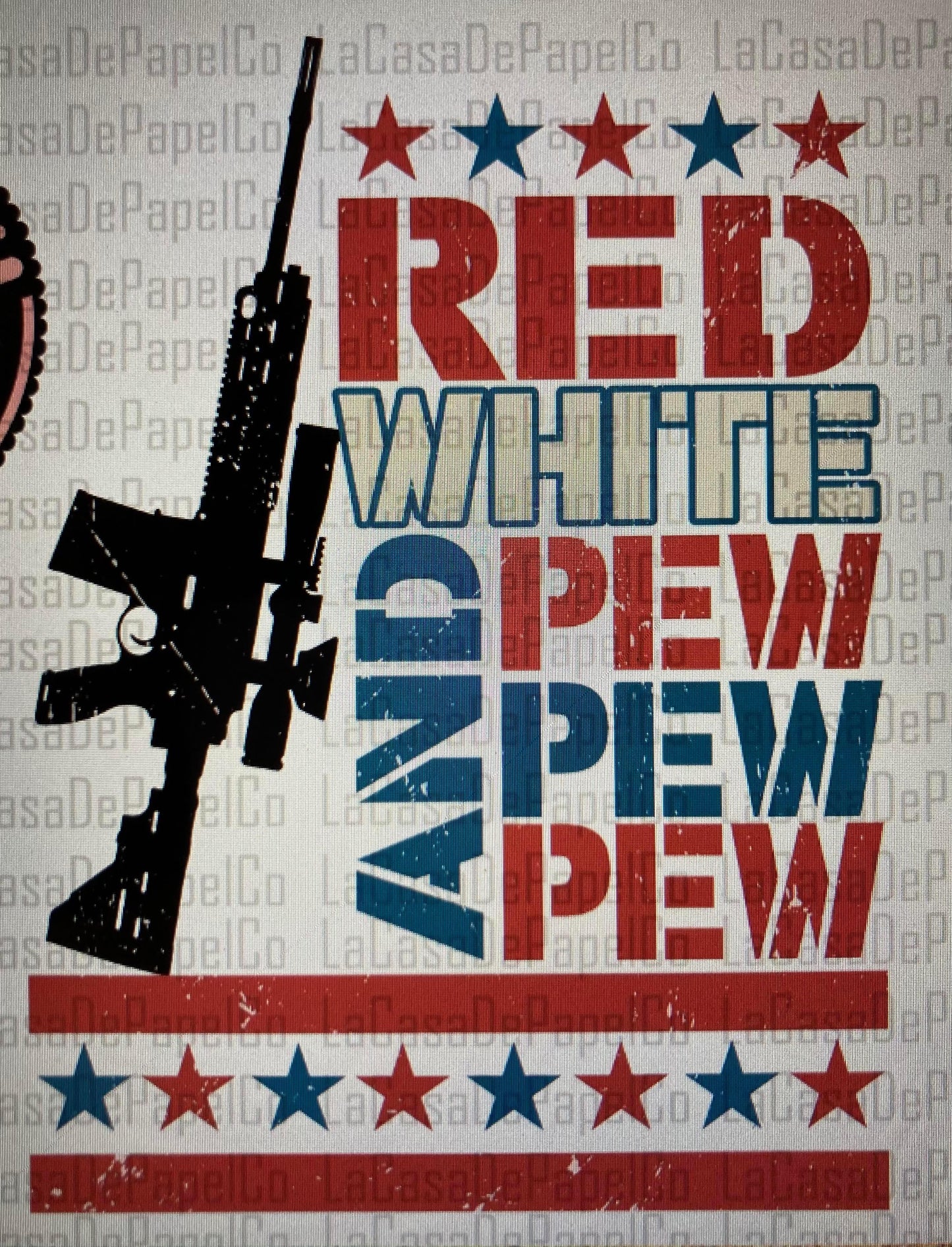 4th of July Pew pew DTF Transfer