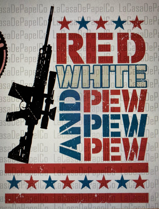 4th of July Pew pew DTF Transfer