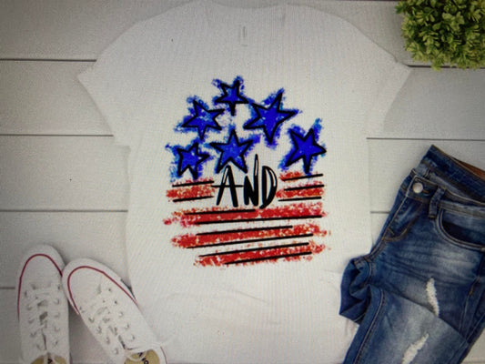 4th of July Stars and stripes DTF Transfer