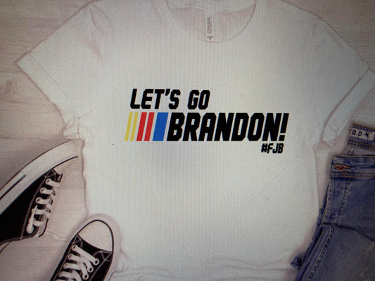 Lets Go Brandon Flag black or white text DTF Transfer