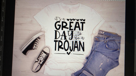 Mascot Its a great day to be a Trojan DTF Transfer