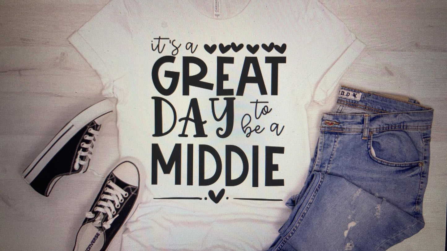 Mascot Its a great day to be a Middie DTF Transfer