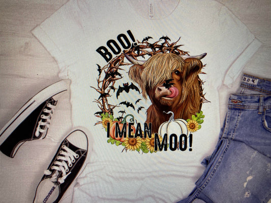 Halloween Boo I mean Moo DTF Transfer