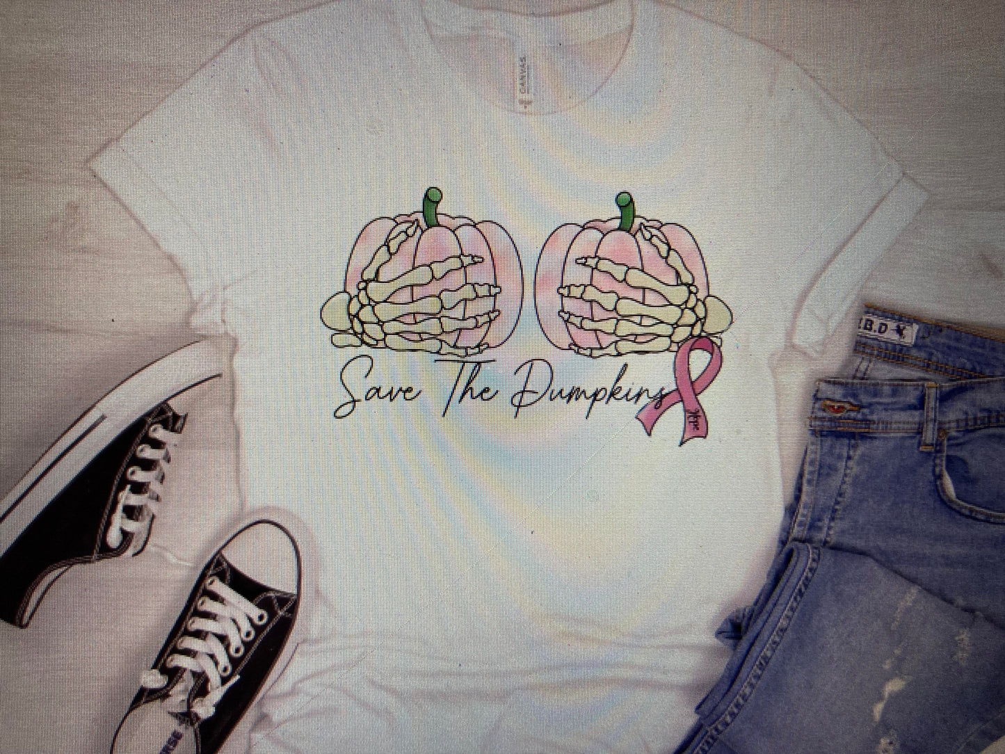 Breast Cancer Awareness Save the Pumpkins DTF Transfer