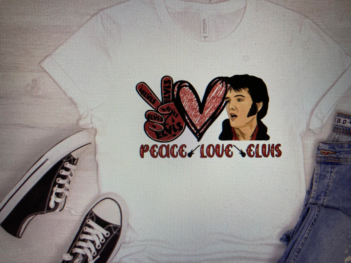 Peace Love Elvis DTF Transfer