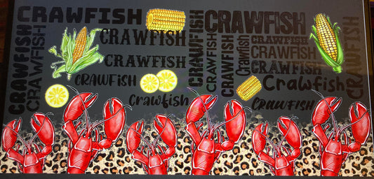 UV DTF Printed Sticker wrap for 16oz Libby glass- Crawfish