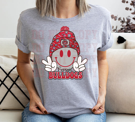 Smiley Georgia Bulldogs DTF TRANSFER