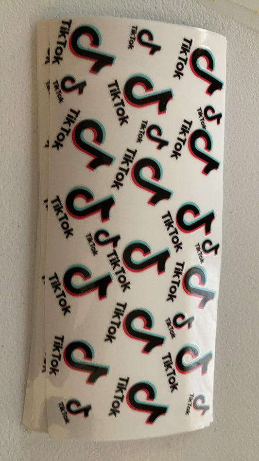 UV DTF Printed Sticker  wrap for 16oz Libby glass- Tiktok