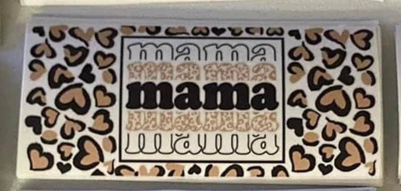 UV DTF Printed Sticker wrap for 16oz Libby glass- Mama with brown/black leopard