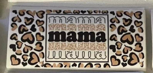 UV DTF Printed Sticker wrap for 16oz Libby glass- Mama with brown/black leopard