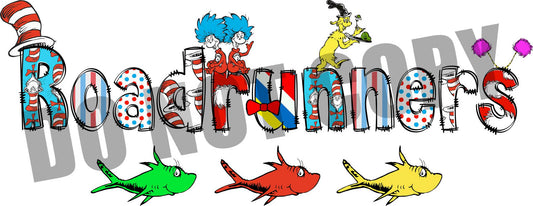 Dr Seuss font Roadrunners DTF TRANSFER