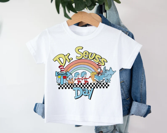 Dr Seuss Dr Seuss Day with rainbow DTF TRANSFER