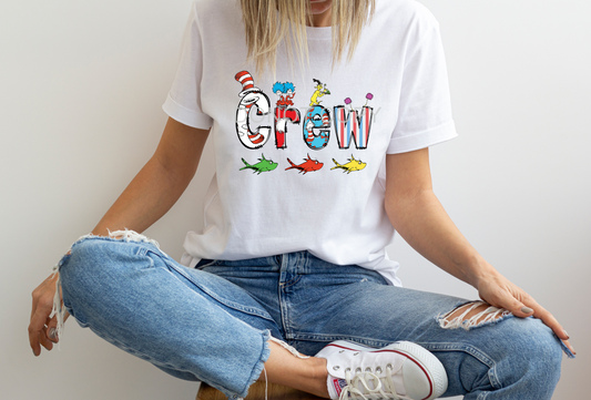 Dr Seuss font Crew DTF TRANSFER