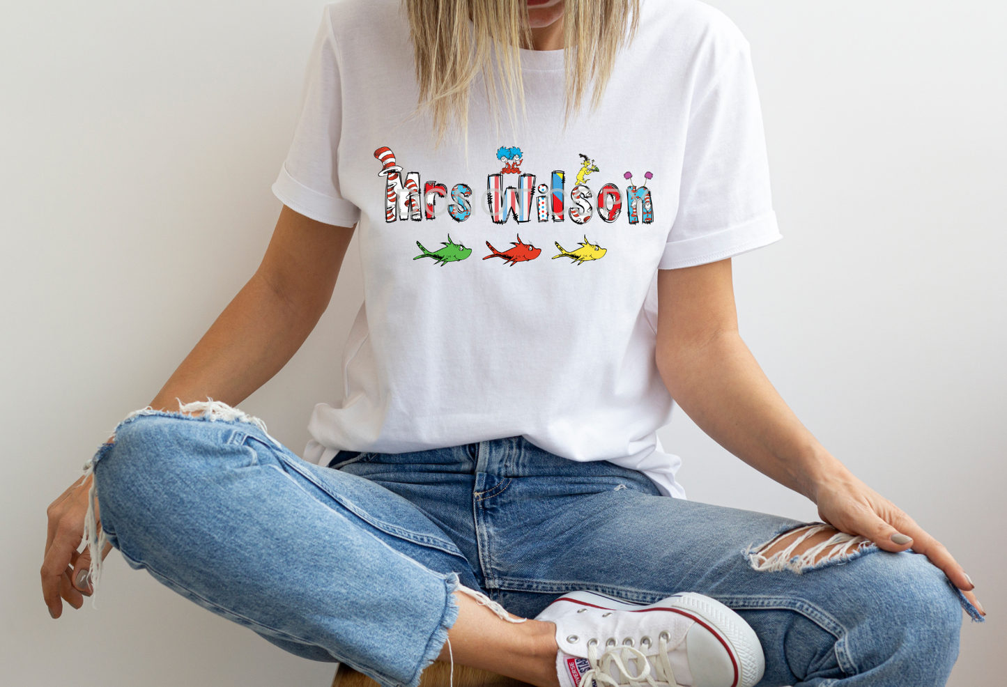 Dr Seuss font Mrs Wilson DTF TRANSFER