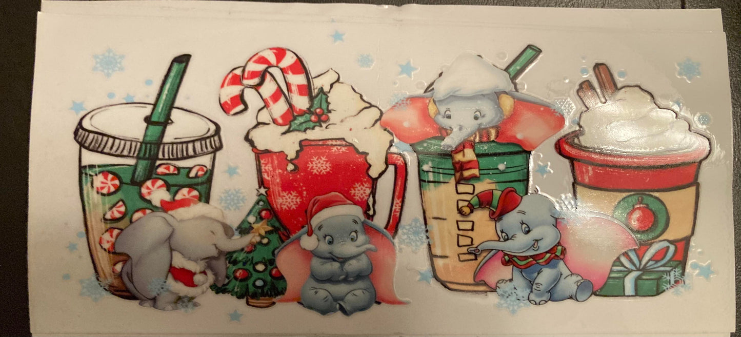 UV DTF Printed Sticker wrap for 16oz Libby glass-Dumbo Coffee