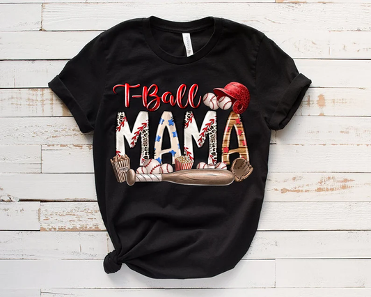 Baseball Tball mama DTF Transfer