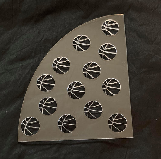 1/8" Acrylic Stencil Sleeve Basketball