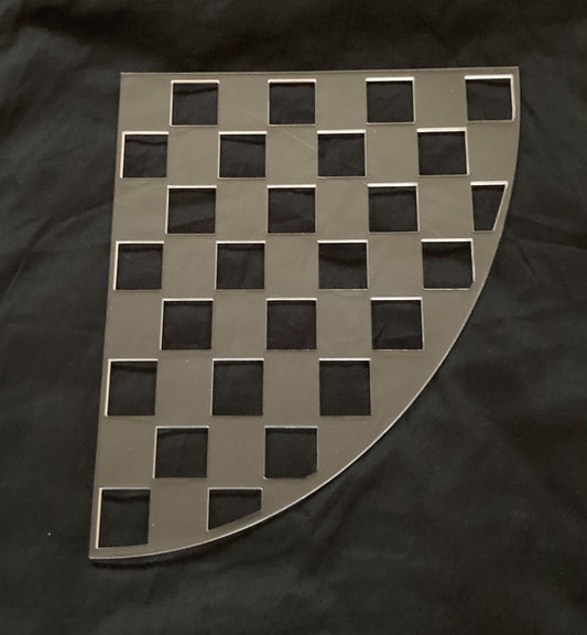 1/8" Acrylic Stencil Sleeve Checkered Flag