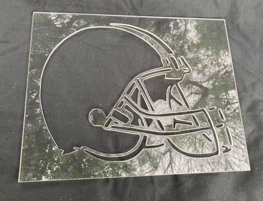 1/8" Acrylic Stencil Big 8" Helmet