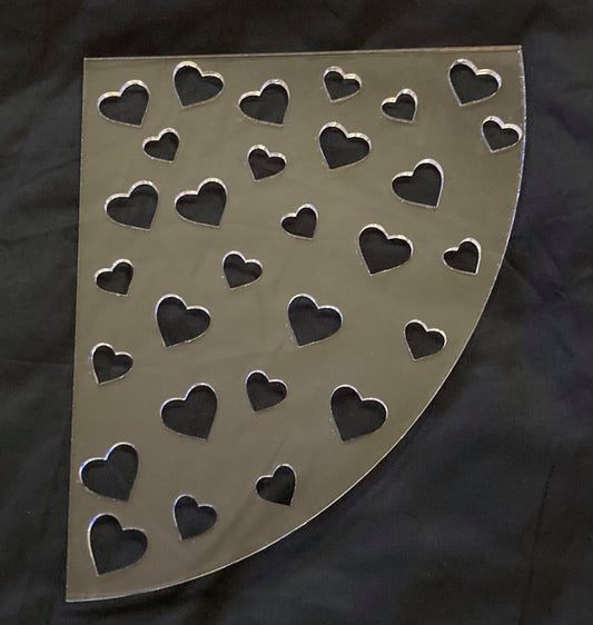 1/8" Acrylic Stencil Sleeve Hearts