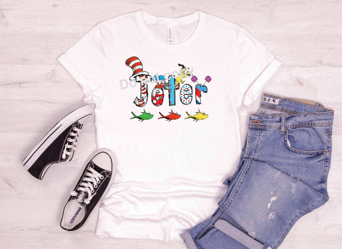 Dr Seuss font Jeter DTF TRANSFER