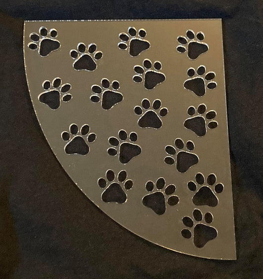 1/8" Acrylic Stencil Sleeve PAWS