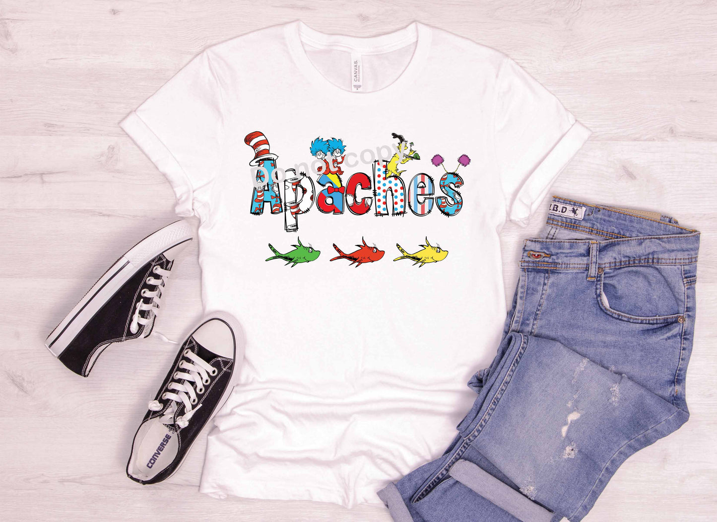 Dr Seuss font Apaches DTF TRANSFER