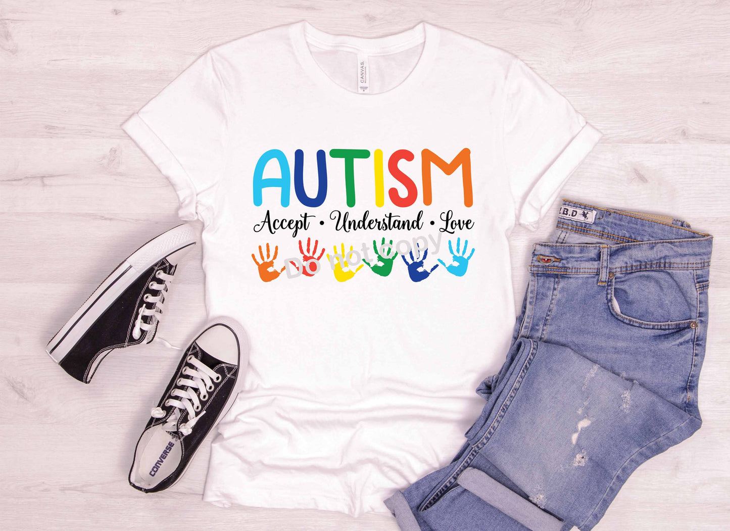 AUTISM With handprints DTF Transfer