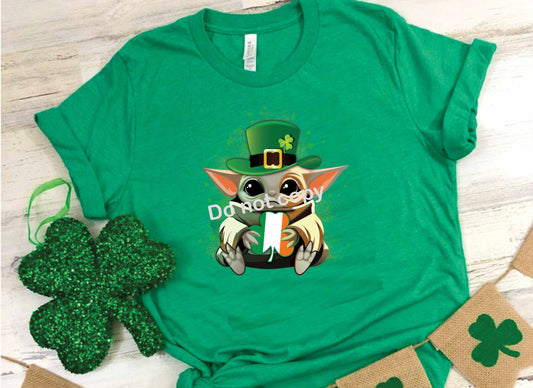 St Patricks Baby Yoda DTF TRANSFER