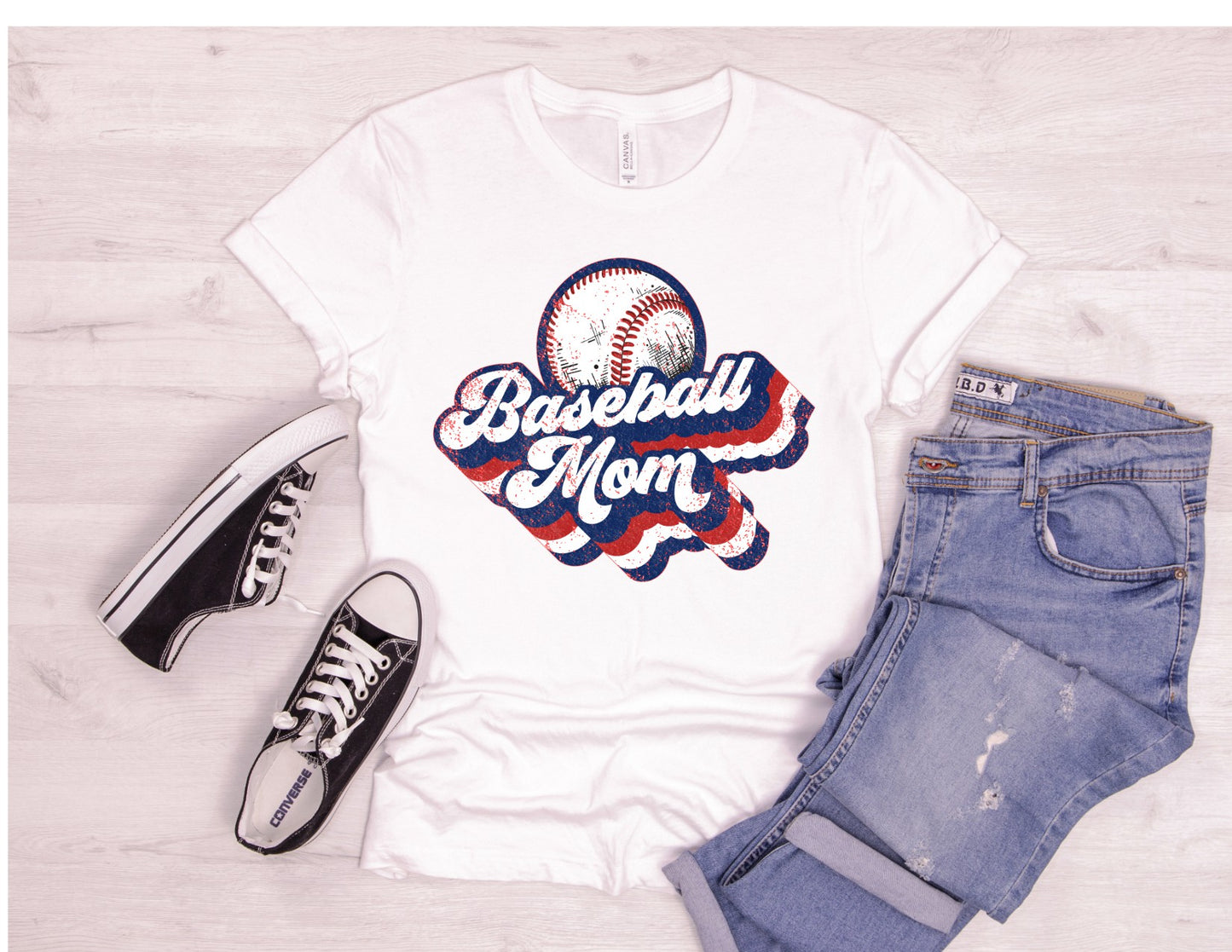 Baseball Mom Retro DTF Transfer