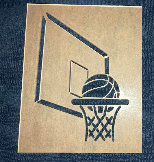 1/8" Acrylic Stencil Basketball net 8"